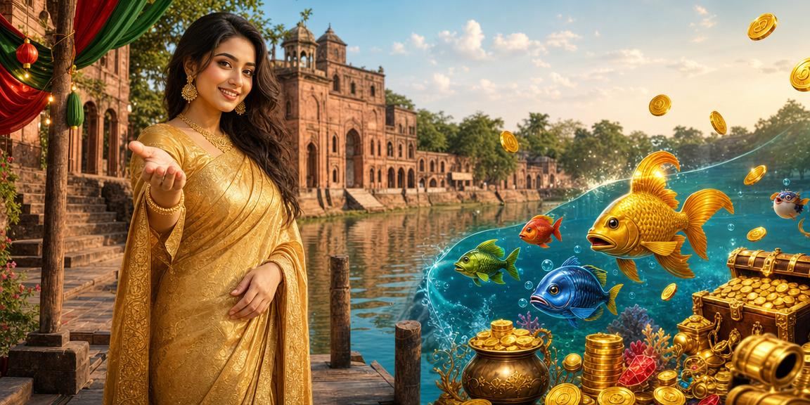 সোনারগাঁয়ে ফিশিং গেম উপভোগ করছেন একজন খেলোয়াড়